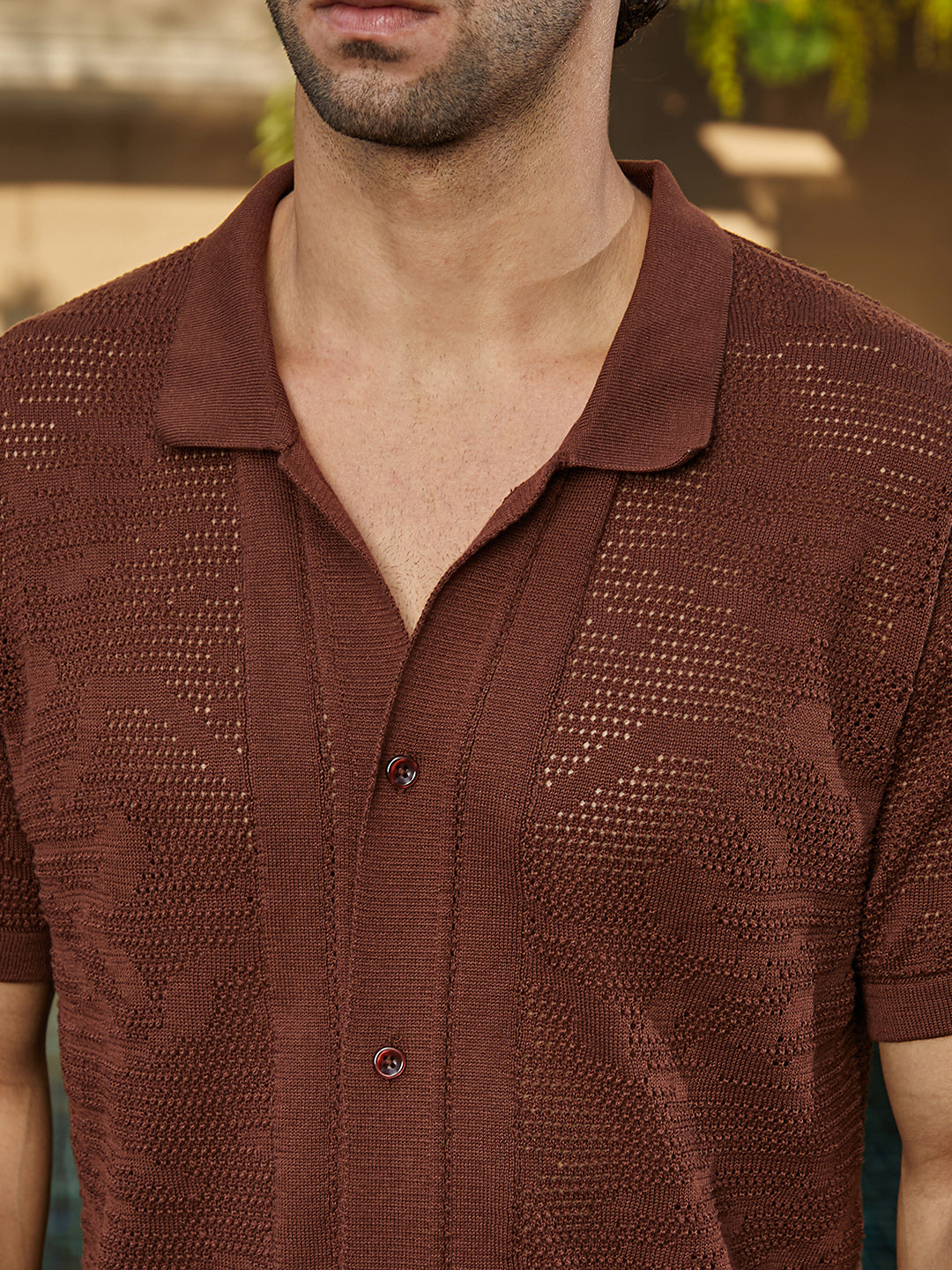 Fluid-Knit Polo Shirt