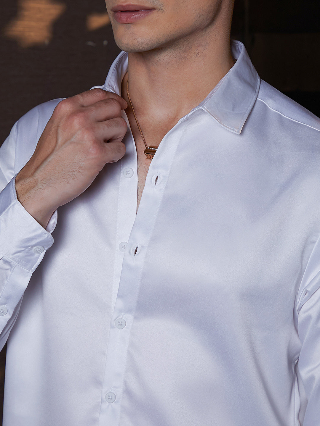 Solid Satin Shirt