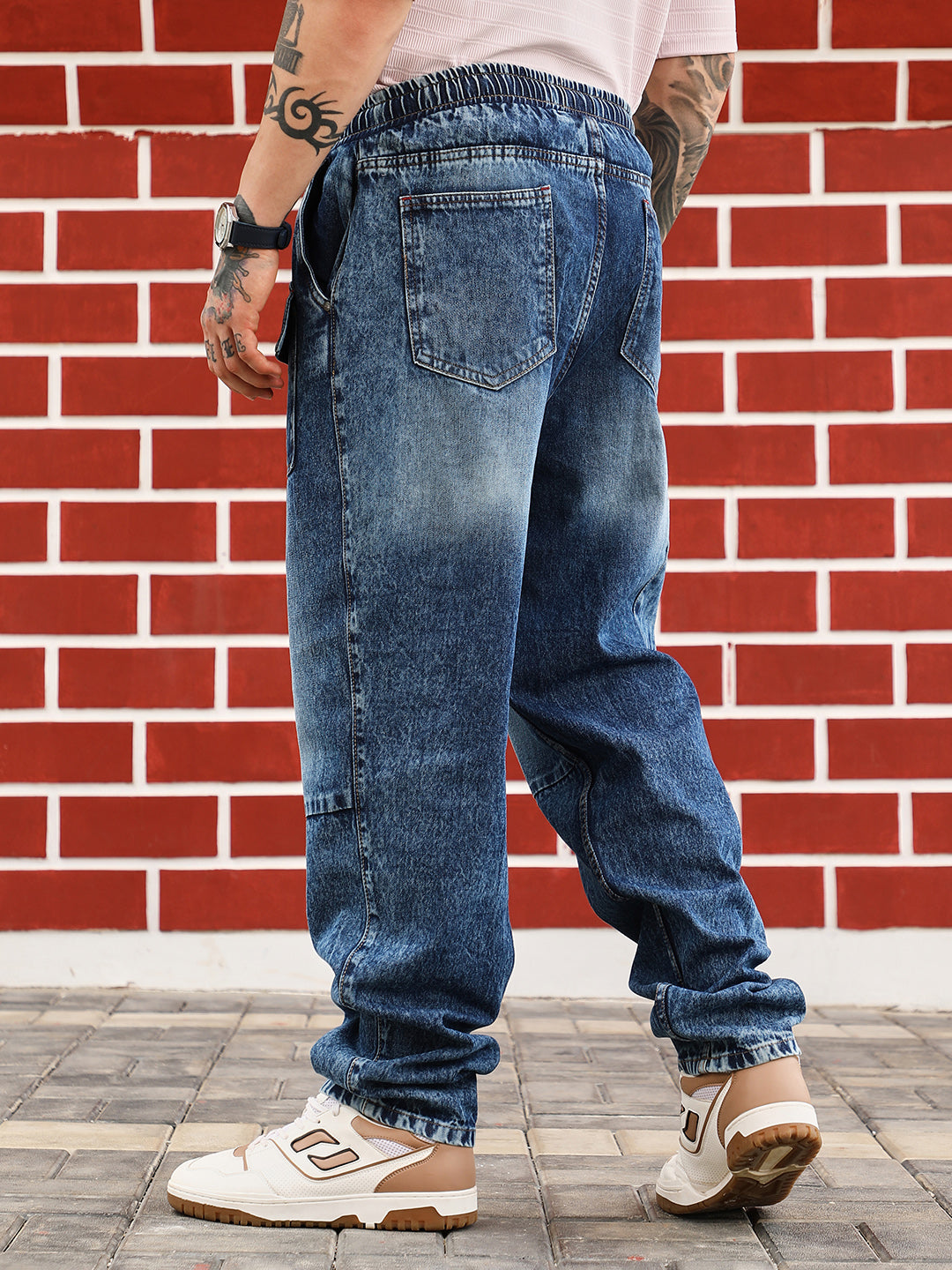 Modular-Utility Panelled Denim Jeans