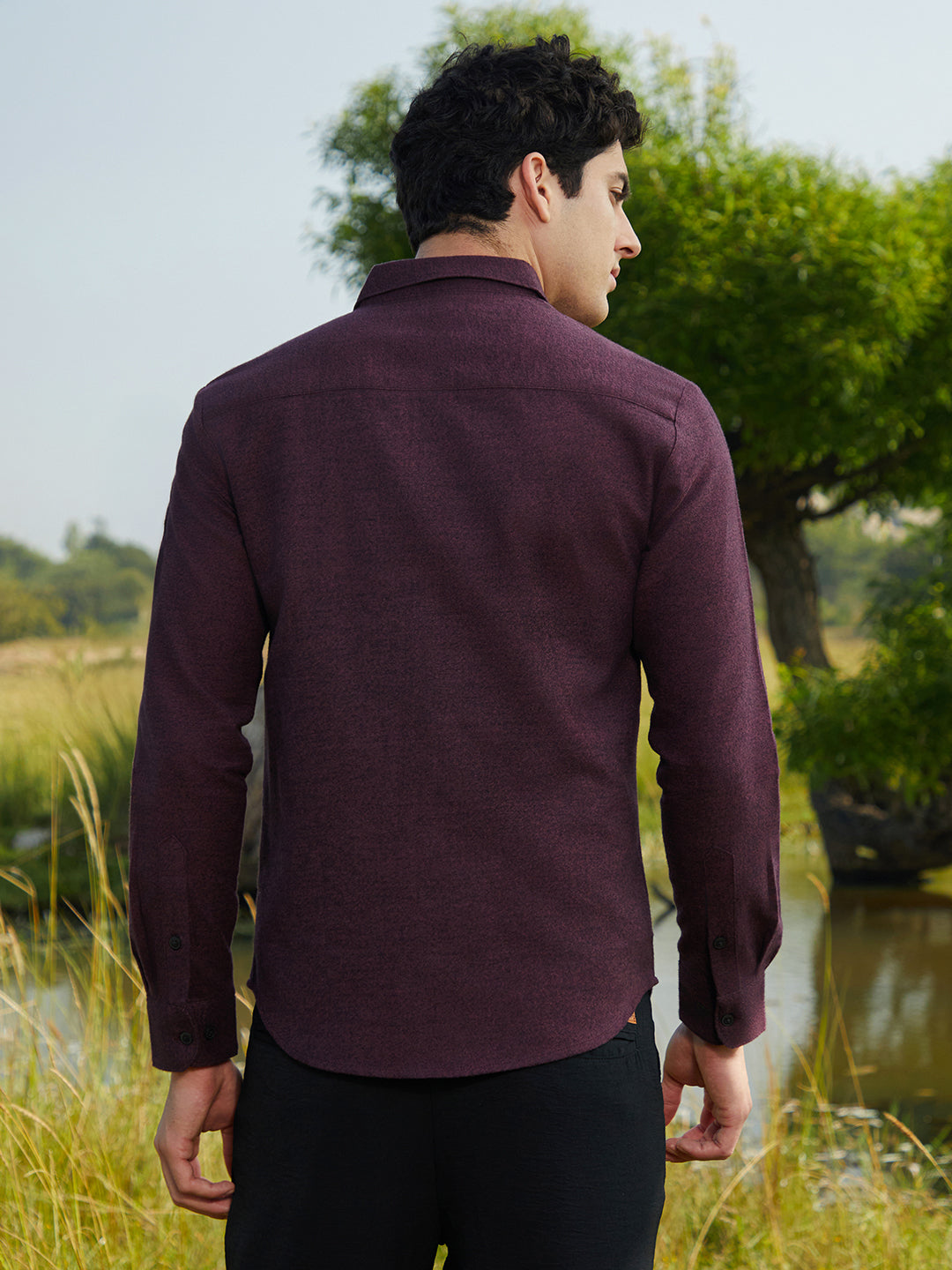 Solid Cotton Shirt