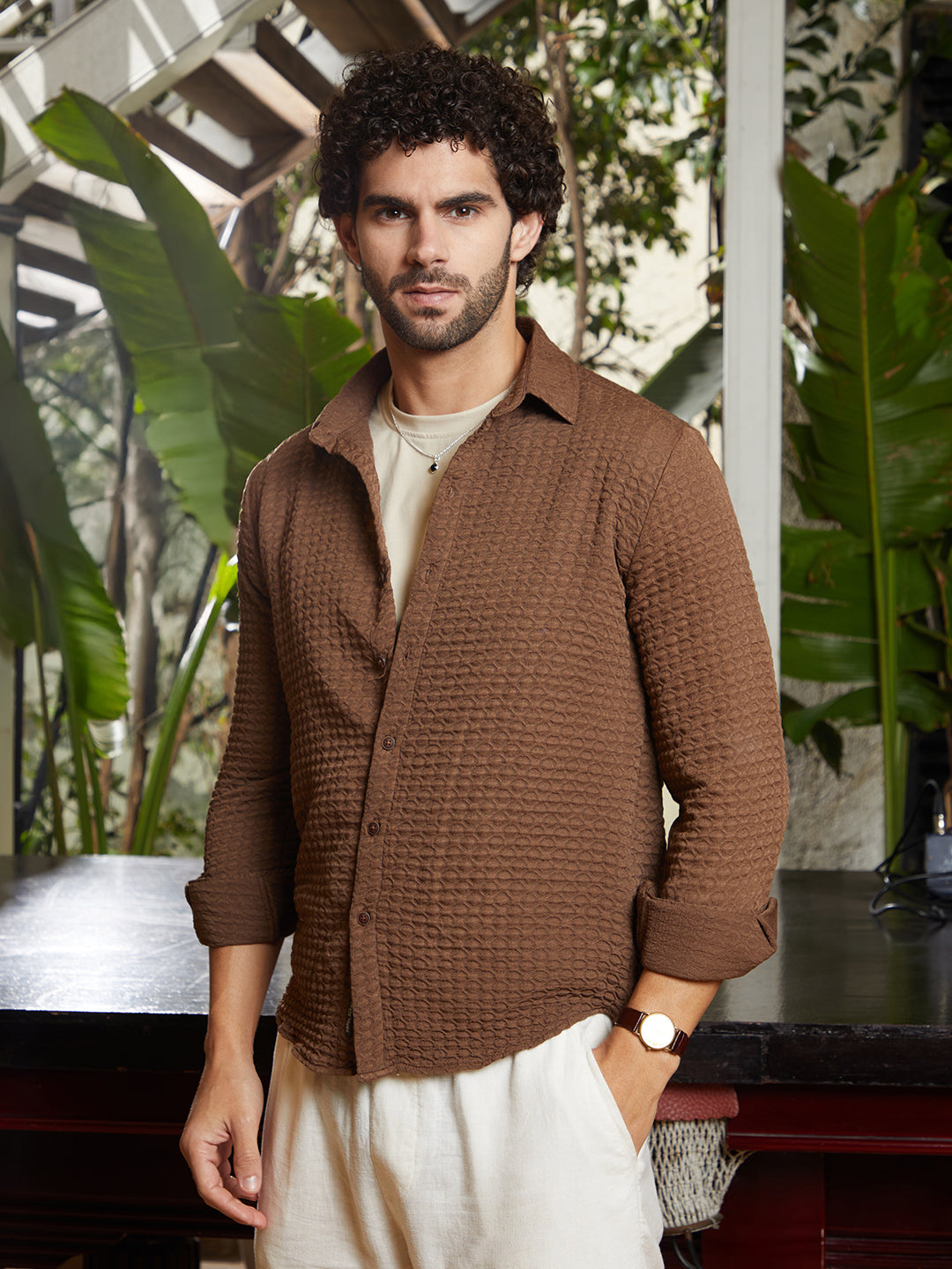 Ellipse-Lined Shirt