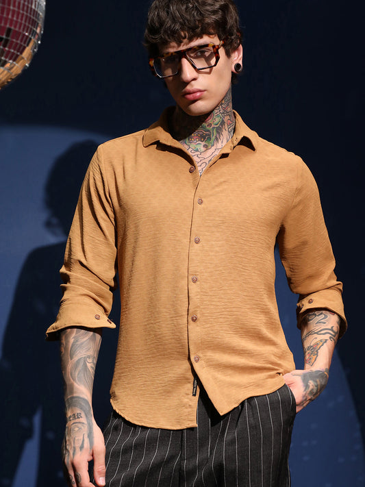 Rhombus-Texture Shirt