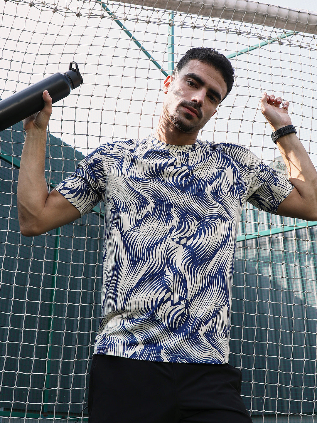 Abstract-Stroke Activewear T-Shirt