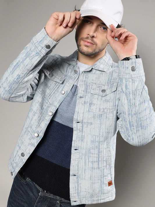 Heavily Washed Denim Jacket